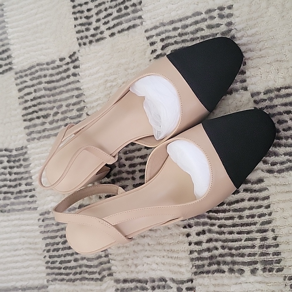Faux leather heels